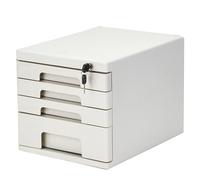 Caja de Almacenamiento con cajones Multicapa - Archivador con Cerradura A4 para Escritorio de Oficina Documento Seguro con 4 para Suministros y Archivos (Negro)
