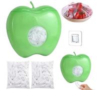 Caja de Almacenamiento con Dispensador de Envoltura de Plásticos y 200 Bolsas de Conservación Elásticas Reutilizables para Mantenimiento Fresco