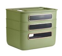 Caja de almacenamiento con enrutador WiFi para gestión de cables, caja organizadora WiFi para computadora (verde negruzco)