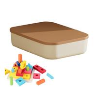 Caja de almacenamiento con tapa, caja de ahorro de espacio para almacenamiento, caja organizadora para cocina, ropa, juguetes, baño