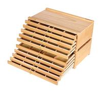 Caja de almacenamiento de 10 cajones para artistas, de madera de haya con cajón y compartimentos para organizar pasteles, lápices, bolígrafos, marcadores