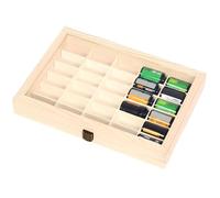 Caja de almacenamiento de 135 películas compatible con película Kodak de 135 mm, caja de madera maciza para 30 rollos de película de 35 mm, pantalla de madera y contenedor de almacenamiento con tapa