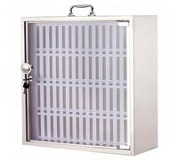 Caja De Almacenamiento De Acero Inoxidable para Gestión De Teléfonos Móviles con Cerradura De Combinación/Llave 12-60 Ranuras Taquillas para Conferencias(Silver,60bits)