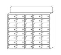Caja de almacenamiento de acrílico para teléfono móvil montada en la pared con cerradura, caja de almacenamiento para teléfono celular, color blanco, tamaño 40