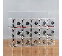 Caja de almacenamiento de acrílico transparente para el aula, escuela, oficina, fábrica, solución de almacenamiento segura y organizada para teléfono celular