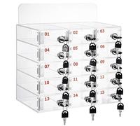 Caja de almacenamiento de acrílico transparente para teléfono móvil montada en la pared con 12/15/20/25/30/40 ranuras, solución de almacenamiento segura para teléfonos celulares