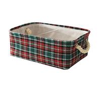 Caja de Almacenamiento de Adornos de Navidad Organizador de Decoración Navideña, Cesta de Navidad para Niños Cestas de Regalos Plegables Vacías Cesto de Almacenamiento de Estilo Rústico