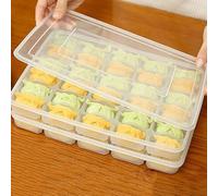 Caja de almacenamiento de albóndigas de cocina con 30 compartimentos pequeños, soporte para estante de nevera hecho de material de polipropileno resistente al calor y compatible con microondas