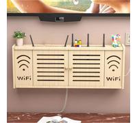 Caja de almacenamiento de almacenamiento con router WiFi, estante flotante para sala de estar, dormitorio, oficina, DVD, 71 x 12 x 28 cm