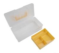 Caja de almacenamiento de aparejos de pesca, caja organizadora de señuelos de plástico transparente con bandeja divisora y mango ondulado, contenedor portátil de cebo para equipo de agua dulce de agua