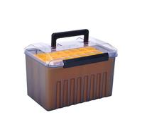 Caja de almacenamiento de aparejos, organizador de con asa, juego de bandeja duradera, estuche para señuelos, accesorio de al aire libre para clasificar anzuelos, herramientas de cebos con