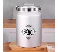 Caja de almacenamiento de arroz, dispensador de granos de aleación de aluminio con tapa, recipiente de cereales de gran capacidad para arroz, harina, té, especias, aceite de cocina