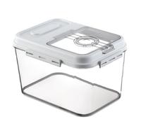 Caja de almacenamiento de arroz para encimera de cocina, caja de arroz blanco con tapa para pan casero, tostadas y cocina, solución de almacenamiento de cocina