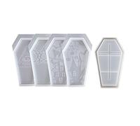 Caja de almacenamiento de ataúd, 5 piezas, moldes de resina, caja de almacenamiento de silicona para soporte de baratijas de resina epoxi, decoración del hogar