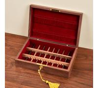 Caja De Almacenamiento De Barras De Oro, Caja De Exhibición De Monedas De Madera, Con Divisor De Terciopelo, Bandeja Con Múltiples Ranuras, Para Lingotes De 10 G/50 G/100 G #1