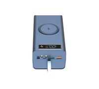 Caja de almacenamiento de batería 21X18650 con luz LED PD, carga rápida QC3.0, carcasa de batería externa 18650, carga inalámbrica de 15 W