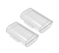 Caja de almacenamiento de batería AA de polipropileno transparente con 2 ranuras para 1-2 pilas AA, organizador de batería de polipropileno transparente, funda protectora para 1 ~ 2 piezas AA