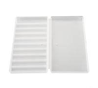 Caja de almacenamiento de batería de plástico, paquete de 10 organizadores para pilas AA y AAA, contenedor reutilizable para uso doméstico u oficina (ranuras AAA-10)