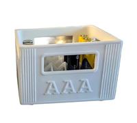 Caja de almacenamiento de batería tipo caja de cerveza con diseño apilable para almacenar 20 baterías 2A o 30 3A