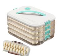 Caja de almacenamiento de bolas de hervida de 4 capas, caja de contenedor de albóndigas, portador de galletas grande con tapa y asa, contenedor de viaje para galletas con registrador de tiempo