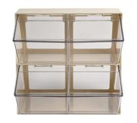 Caja de almacenamiento de bolsas de té de doble capa para escritorio, organizador de mesa de centro para cápsulas de café y bolsas de té, plástico, 27 x 18 x 25 cm, color verde/blanco, cocina y té