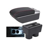 Caja De Almacenamiento De Brazo Para Reposabrazos De Coche Para Nissan Para Sylphy Para Versa Tiida C11 Para Latio Caja Reposabrazos(A1 Black red 7USB)