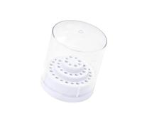 Caja de almacenamiento de brocas de ABS para uñas, diseño de 48 agujeros, organizador para salón y uso doméstico, soporte de exhibición de arte ABS BoxNails Box