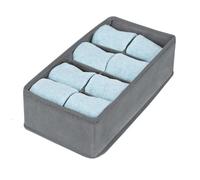 Caja de almacenamiento de calcetines for sujetador de ropa interior, organizador de ropa, cajón de gabinete(Grey 8 Grids)