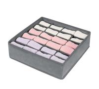 Caja de almacenamiento de calcetines for sujetador de ropa interior, organizador de ropa, cajón de gabinete(Grey 24 Grids)