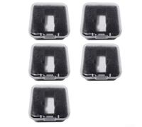 Caja de almacenamiento de cartuchos Phono, soporte de aguja transparente de PVC para tocadiscos AT3600L 45 x 45 x 20 mm, funda ligera resistente a los arañazos (5 unidades)