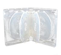 Caja de almacenamiento de CD de plástico para 10 discos, DVD compacto para Blu-ray, organizador portátil a prueba de arañazos para el hogar, oficina, viajes, color blanco (blanco)