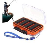 Caja de Almacenamiento de Cebo, Caja de señuelos de | Caja de Impermeable con Tapa Transparente con cojín de Espuma | Caja de Almacenamiento portátil de diseño Delgado con Anillo de