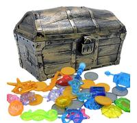 Caja De Almacenamiento De Cofres Del Tesoro - Caja De Almacenamiento De Piratas De Juguete, Gran Tamaño De Colección De Tesoros Favorito Del Profesor, Aventura De Pecho De Pirata Decorativa A La