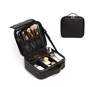 Caja de almacenamiento de cosméticos Bolsa de cosméticos profesional a prueba de golpes de cuero de gran capacidad for mujer, caja de almacenamiento for esteticista, bolsa de herramientas de maquillaj