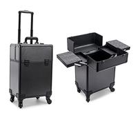 Caja de Almacenamiento de cosméticos Multifuncional, Las Ruedas universales Son Suaves y ahorran Mano de Obra, y la Barra de tracción es Ajustable (C)