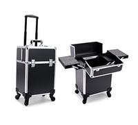 Caja de Almacenamiento de cosméticos Multifuncional, Las Ruedas universales Son Suaves y ahorran Mano de Obra, y la Barra de tracción es Ajustable (D)