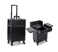 Caja de Almacenamiento de cosméticos Multifuncional, Las Ruedas universales Son Suaves y ahorran Mano de Obra, y la Barra de tracción es Ajustable (A)