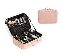 Caja de almacenamiento de cosméticos para mujer, de gran capacidad, de piel, a prueba de golpes, profesional, para esteticistas, bolsa de almacenamiento de viaje, bolsa de herramientas de maquillaje,