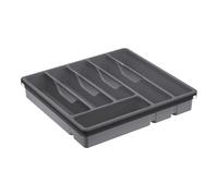 Caja de almacenamiento de cubiertos, bandeja organizadora cubierta, soporte para cubiertos con 6 secciones, compartimento para cubiertos, divisor de cajones de cocina, solución de almacenamiento de
