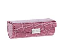 Caja de almacenamiento de cuero para lápiz labial con espejo para bolso, Cameo marrón, as described, como se muestra en la