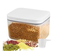 Caja de almacenamiento de detergente para ropa con tapa | Soporte para hojas de detergente para ropa emergente de 2,8 l | Dispensador transparente de gran capacidad con taza medidora para organización