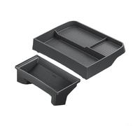 Caja de almacenamiento de doble capa para tablero de instrumentos TPE, para Tesla Model Y Juniper 2025, bandeja organizadora de consola central impermeable, accesorio de cubo de basura interior de