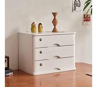 Caja de almacenamiento de escritorio, archivador de madera maciza con cajones y cerradura para una organización eficiente de archivos, tamaño: 3 cajones