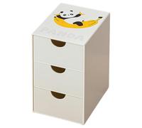 Caja de almacenamiento de escritorio, bonita caja de cajones de panda, organizadores de escritorio, suministros de oficina escolar para bolígrafos, lápices, marcadores, cinta de borrar