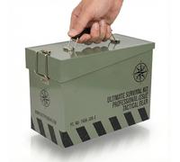 Caja de almacenamiento de estaño, fiambrera y accesorios para dormitorio, caja de almuerzo de supervivencia de estilo militar, caja de almacenamiento y aperitivos. Grandes regalos novedosos para