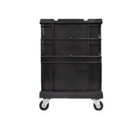 Caja de almacenamiento de estilo industrial - Caja de herramientas móvil, espacio de almacenamiento al aire libre | Robusta tapa de caja de almacenamiento, ruedas para jardín, garaje, taller, balcón