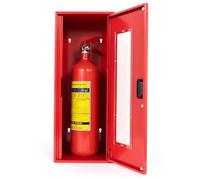 Caja de almacenamiento de extintor de tamaño mediano - Armario extintor montado en la pared - Caja extintor para interior y exterior - Armario de rescate de incendios sin cerradura