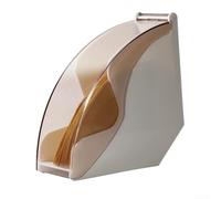 Caja de almacenamiento de filtro de café de madera y acrílico con cubierta para método de vertido manual, diseño a prueba de polvo para proteger papeles en estaciones de café caseras (C)