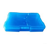 Caja de almacenamiento de fotos para fotos de 4 x 6, estuche de fotos de polipropileno ácido con hebilla y asa, baúl de memoria portátil para fotos, manualidades, documentos de oficina y joyas, (azul