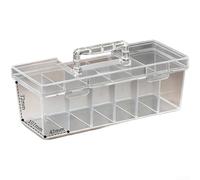 Caja de almacenamiento de herramientas basada en PP con divisores extraíbles de visibilidad clara y capacidad vertical de la pila del ahorro de espacio (A)
